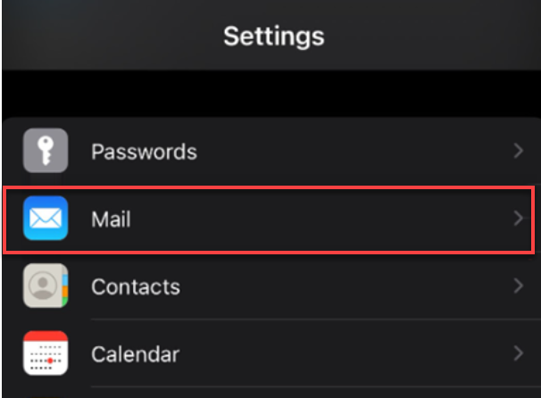 Mail option