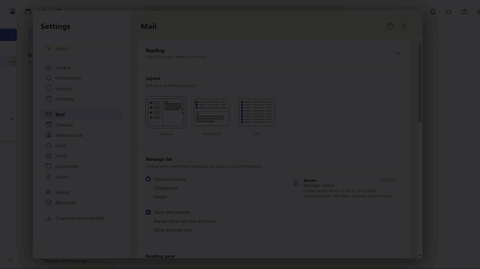Cloud Mail Launching Change Quick Launch Bar Pop-up
