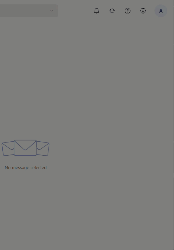 Cloud Mail Vacation Notice Dropdown