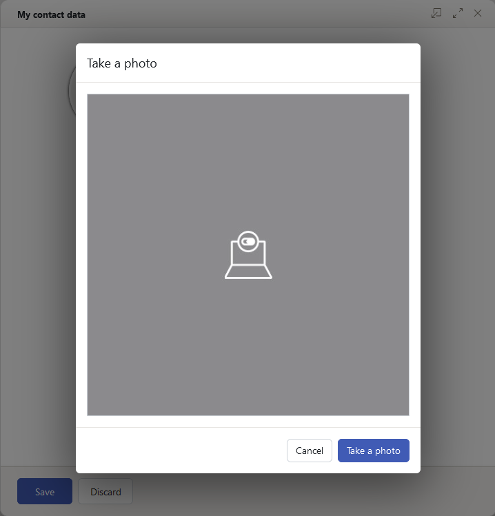 Cloud Mail Take a Photo Pop-up