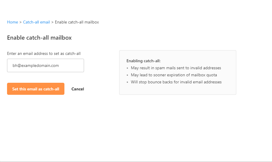 Bluehost Professional Email Management Options - Create Catch-all Email