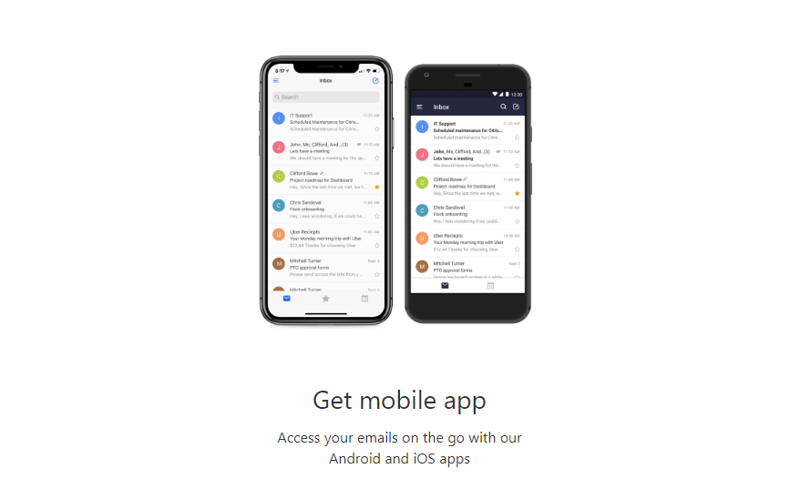 Bluehost Professional Email Management Options - Get Mobile App