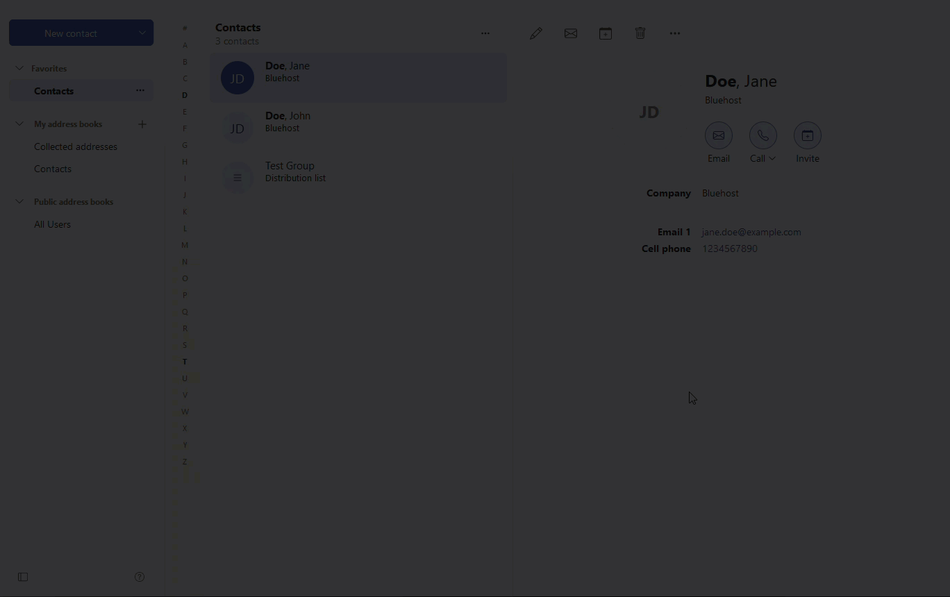 Cloud Mail Address Book Edit Icon Edit Contact Window