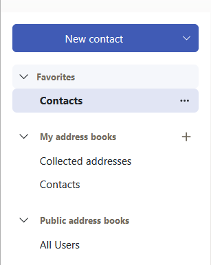 Cloud Mail Address Book Folder View Contents
