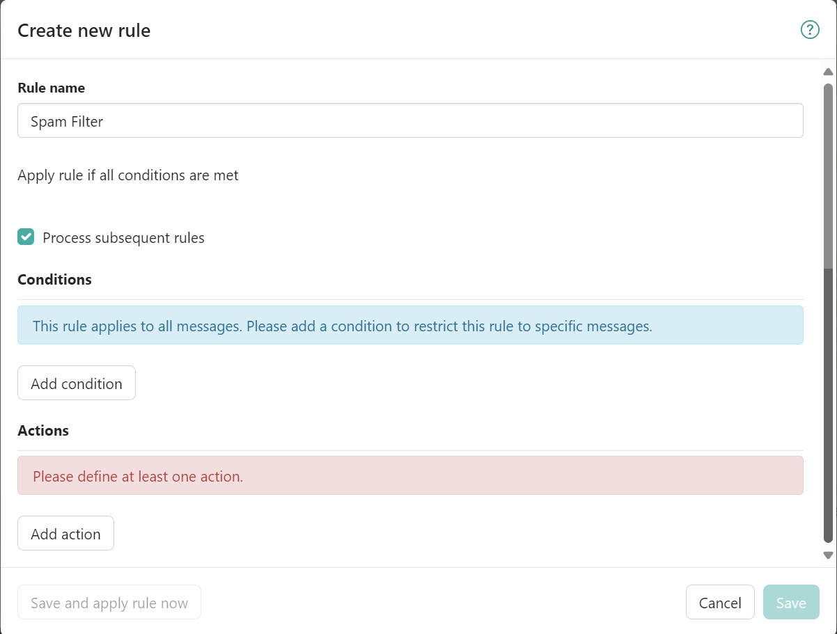 Create new rule