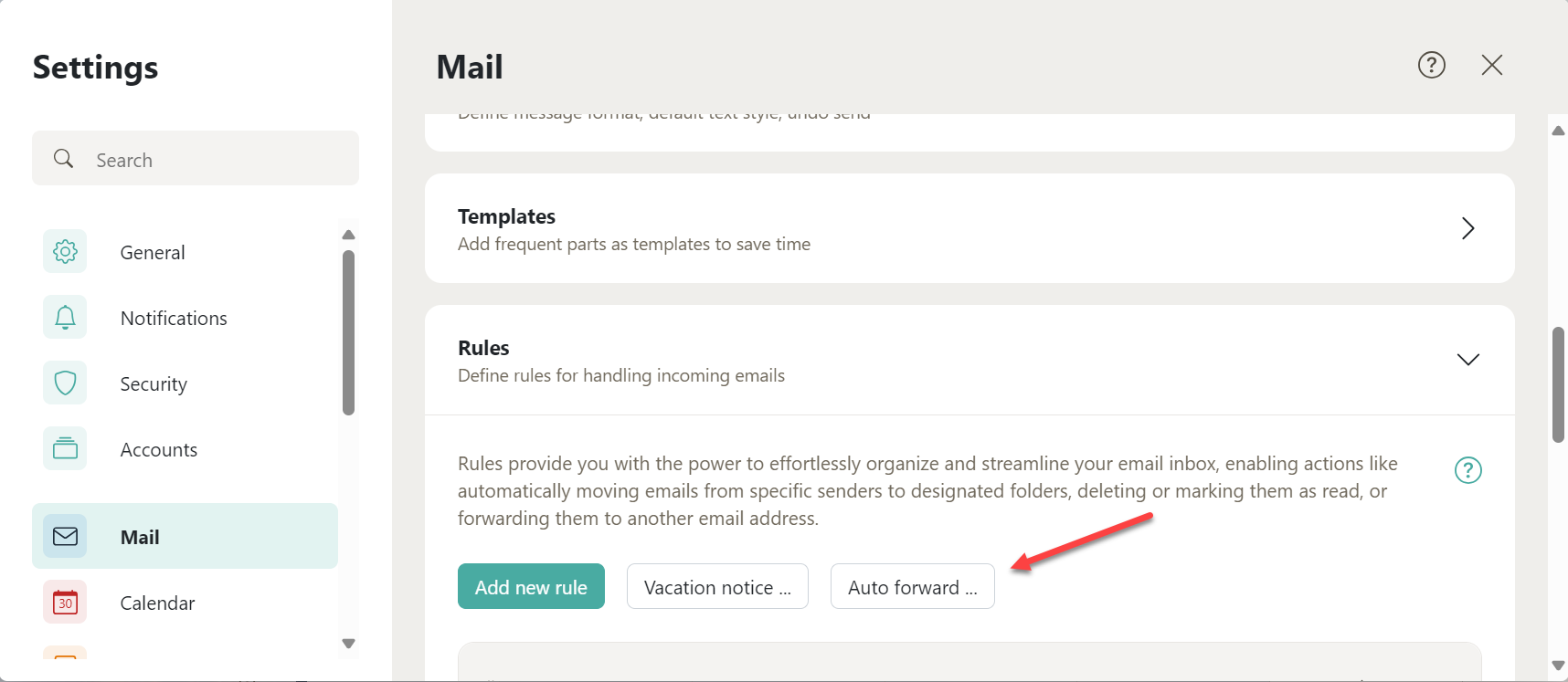 Auto forward button