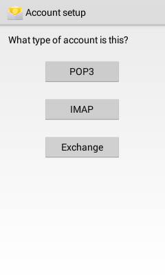Bluehost Android Kitkat (4.4) or Earlier - Account Type