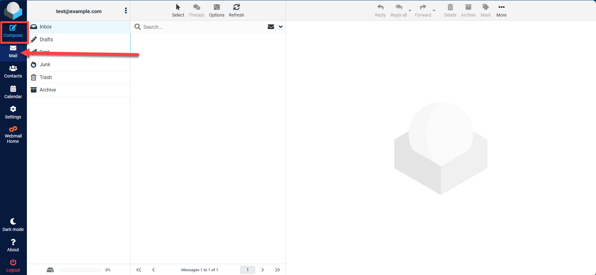 Mail and Compose section