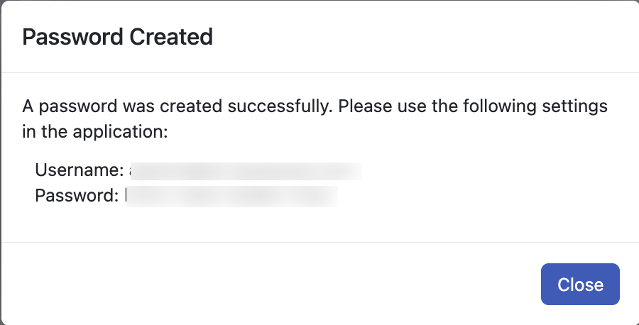 Password Created