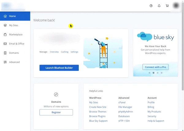 how to use cyberduck to access my bluehost