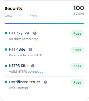 Site Health Advisor FOS - Security
