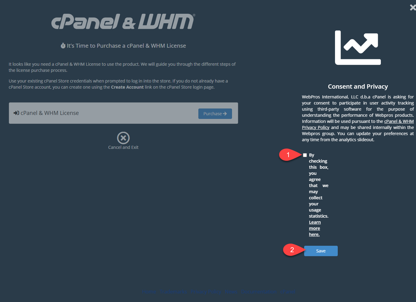 BH AM cPanel Terms of Service Consent