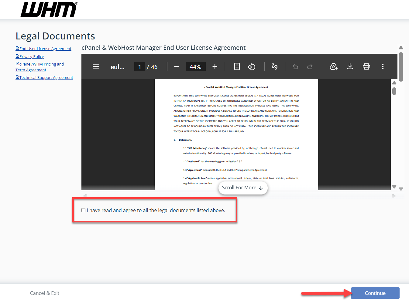 BH AM cPanel Terms of Service