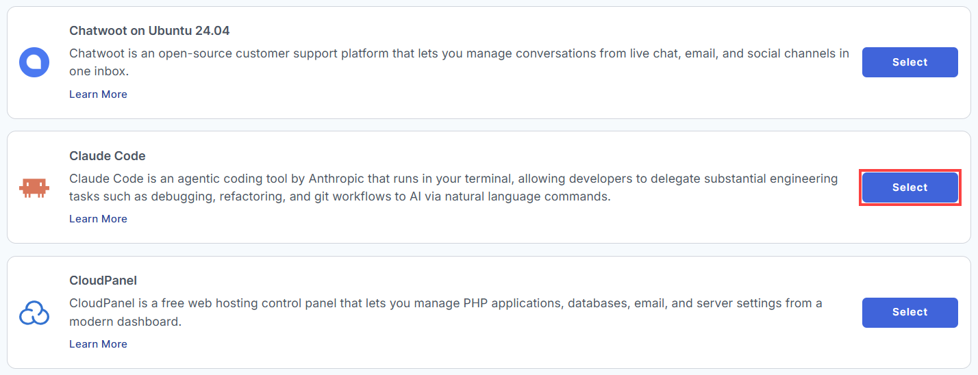 BH AM - Manage Server - Overview - Install Application