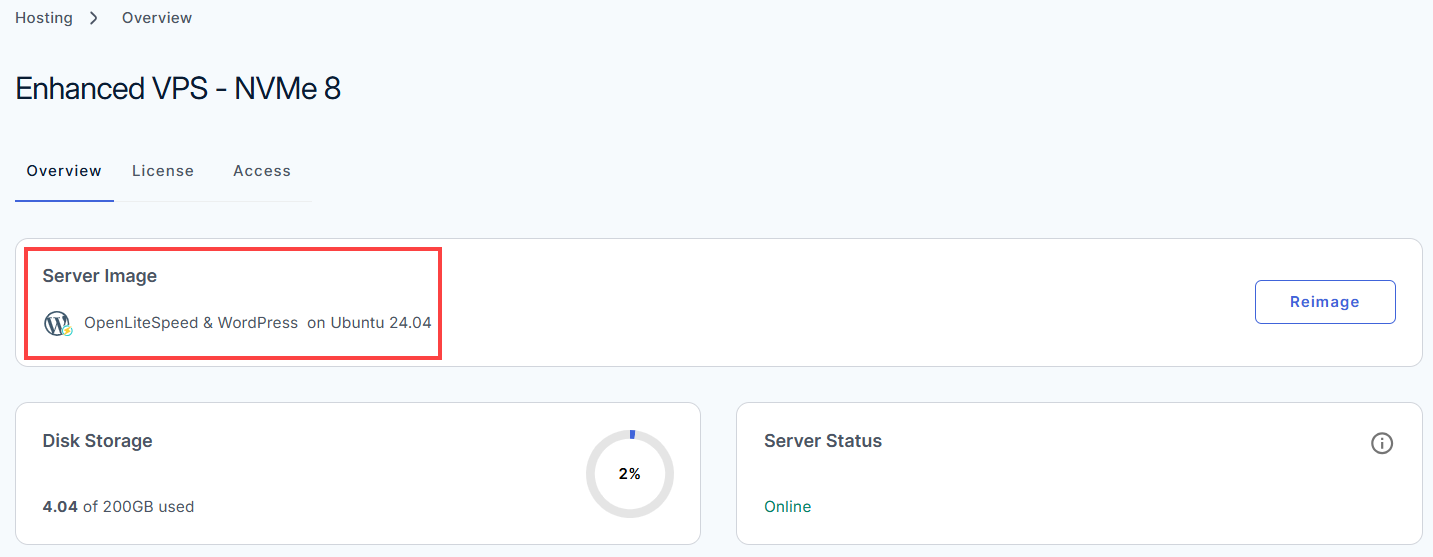 BH AM - OpenLiteSpeed & WordPress Installed
