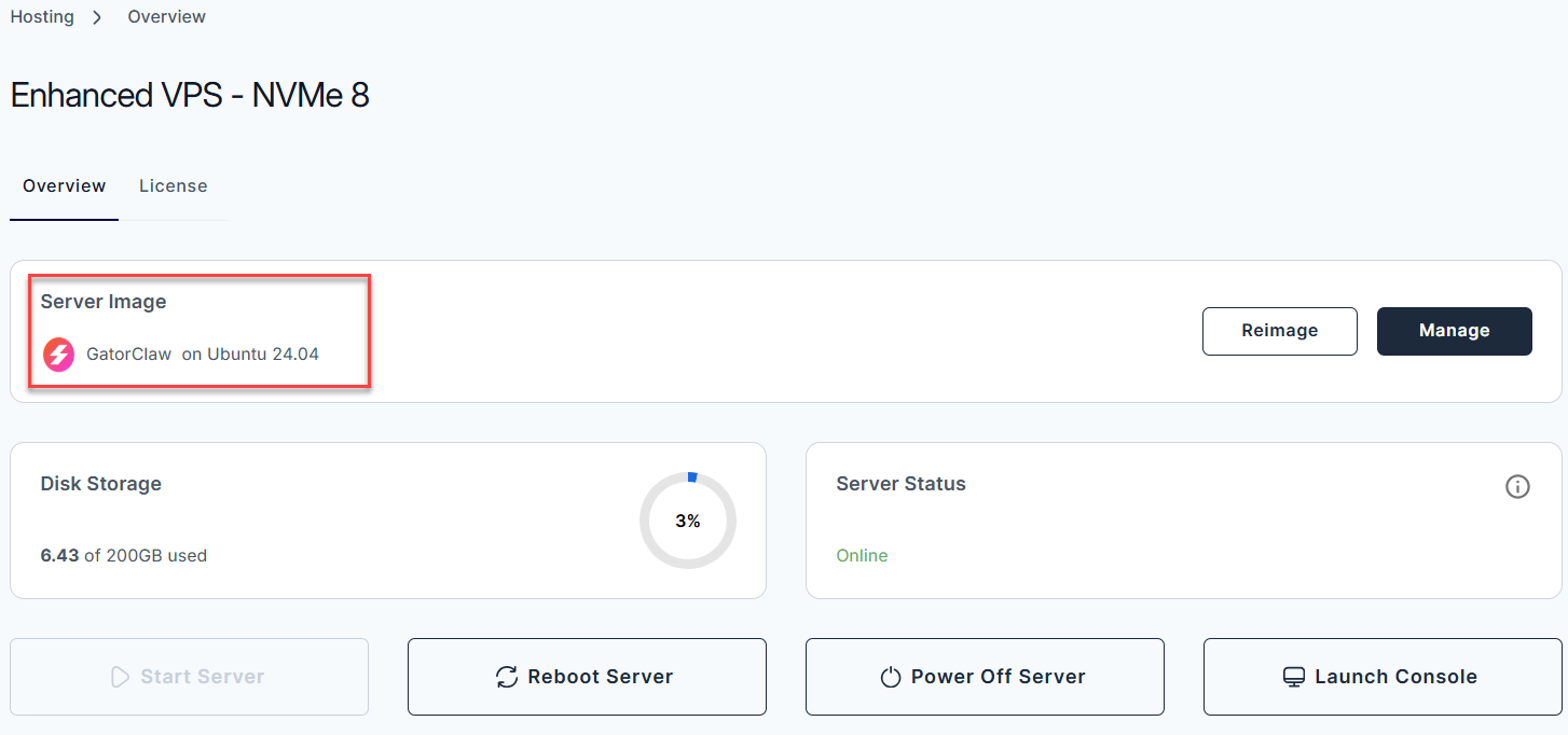 BH AM - Manage Server - Overview - Install Application