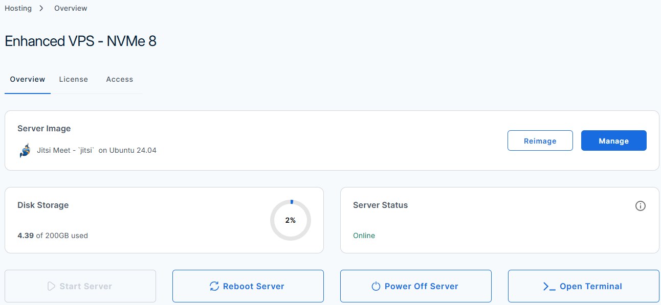 BH AM - Manage Server - Overview - Install Application