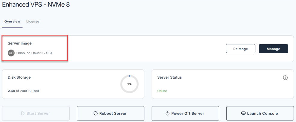 BH AM - Manage Server - Overview - Install Application