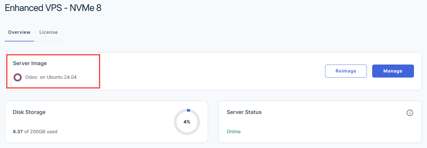 BH AM - Manage Server - Overview - Install Application