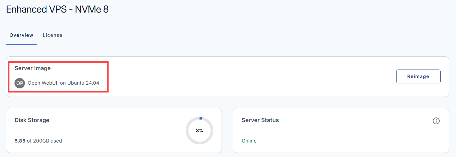 BH AM - Manage Server - Overview - Install Application