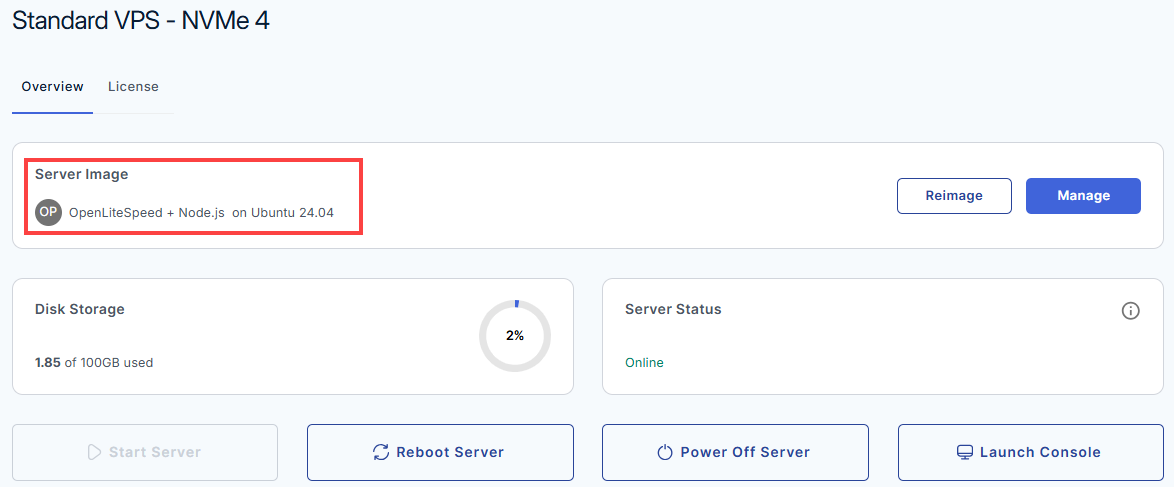 BH AM - Manage Server - Overview - Install Application