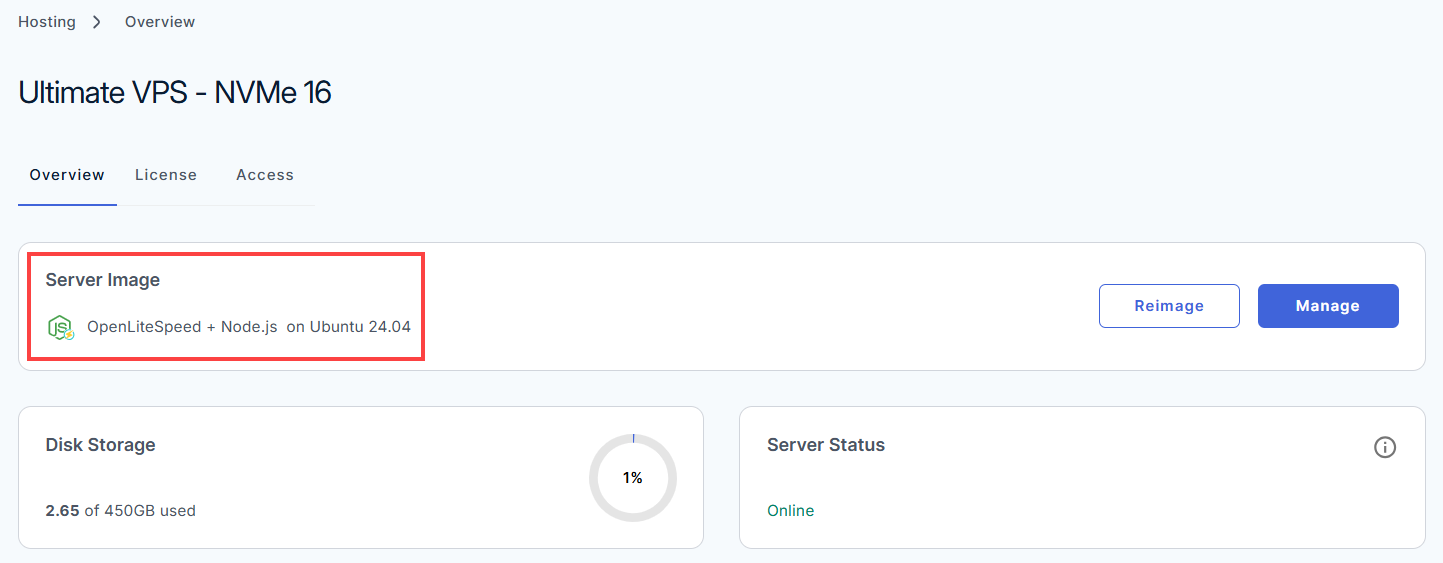 BH AM - Manage Server - Overview - Install Application