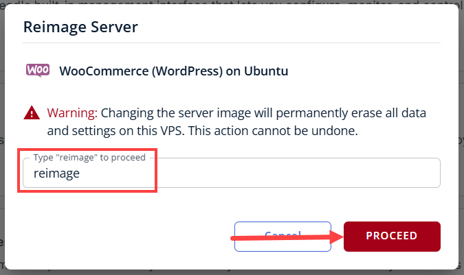 BH AM - Proceed with Reimaging - WooCommerce (WordPress)