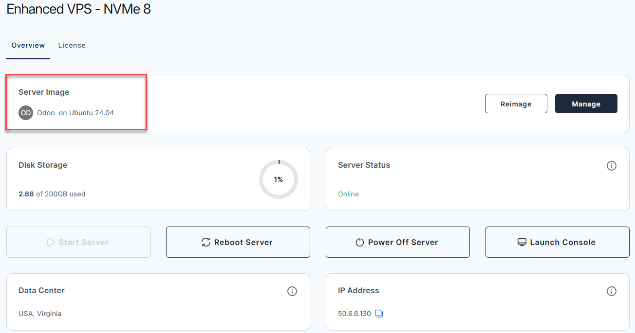 BH AM - Manage Server - Overview - Install Application