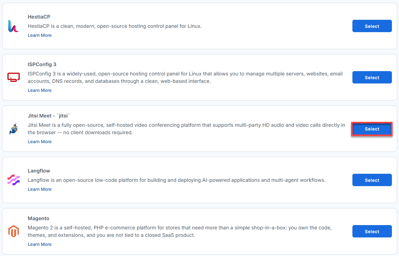 BH AM - Manage Server - Overview - Install Application
