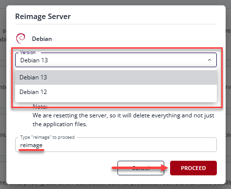 BH AM - Reimage - Debian