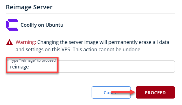 BH AM - Install - Coolify - proceed