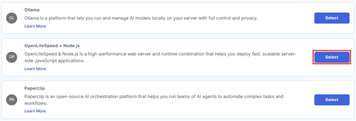 BH AM - Manage Server - Overview - Install Application