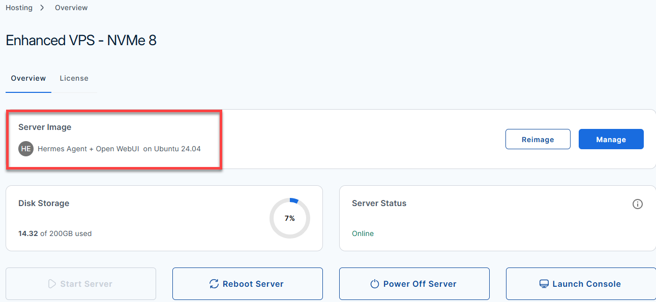 Hermes Agent + Open WebUI - Server Image