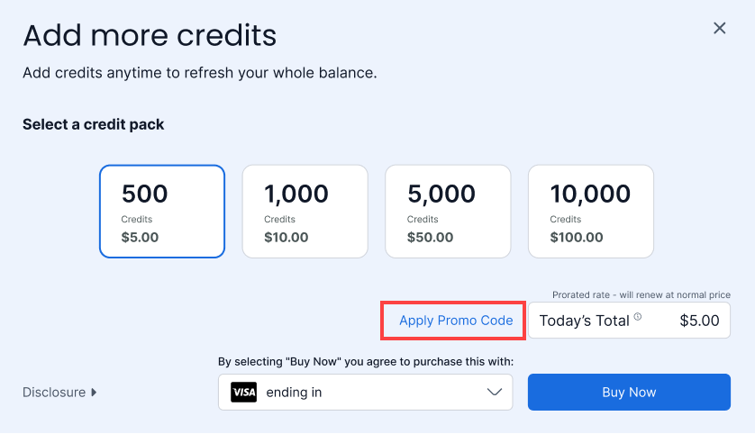 Bluehost Portal - Hosting Tab- AI Tooling- AI Credits- Promo Code