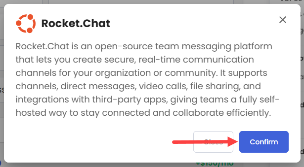 Rocket.Chat Confirm