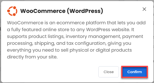 Confirm WooCommerce