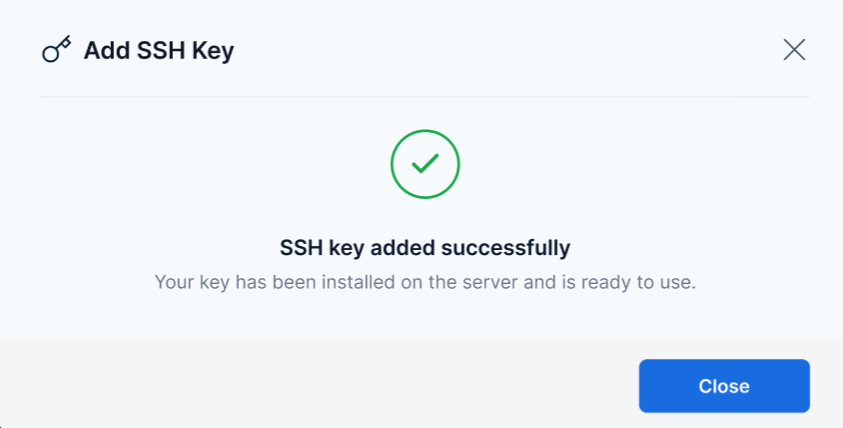 BH AM - Added SSH Key Successfully
