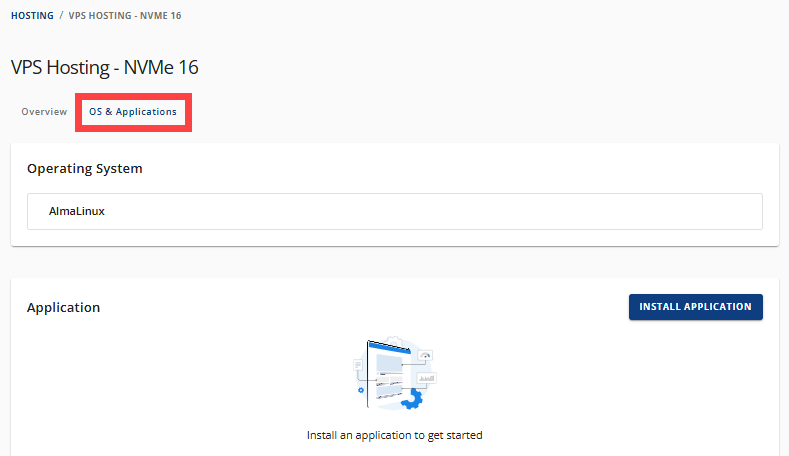 BH AM - Hosting Tab - Manage - OS & Applications