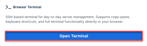 Bluehost Portal - Hosting Tab - Manage - Access- Browser Terminal - Open Terminal