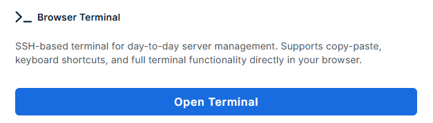Bluehost Portal - Hosting Tab - Manage - Access- Browser Terminal