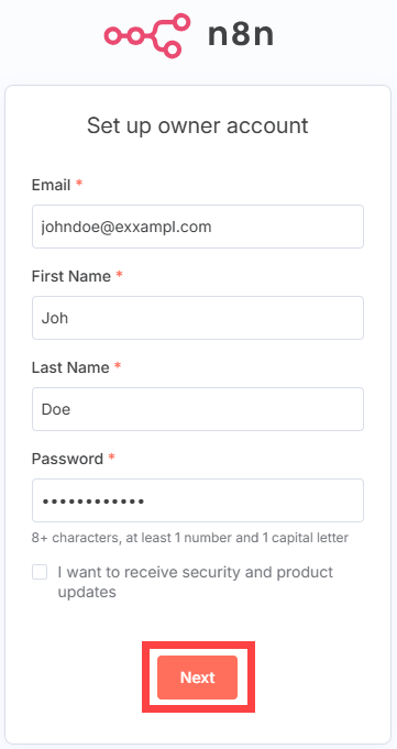 BH - n8n - Account Set up