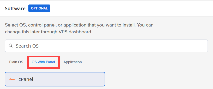 Self-Managed VPS - Cart - Your Configuration - OS With Panel