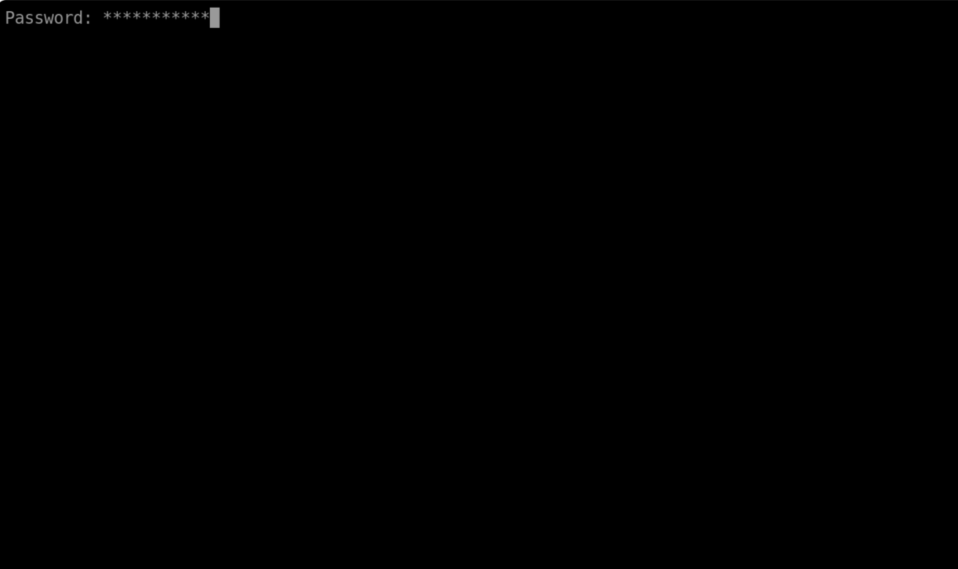 Self-Managed VPS - Console - Enter Password
