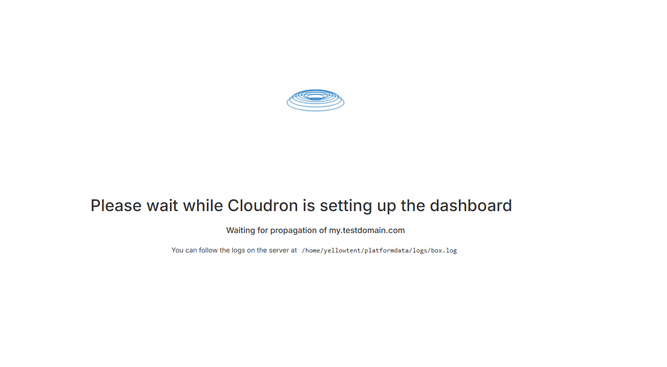 BH - Cloudron - Setting Up Dashboard