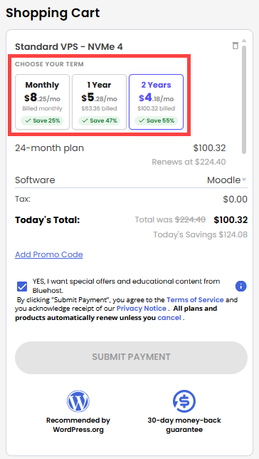 Self-Managed VPS - service terms