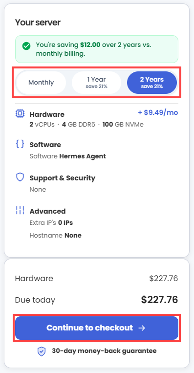 Self-Managed VPS - n8n - Continue to Checkout