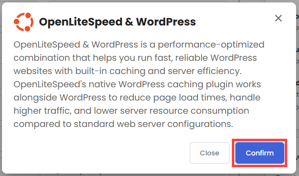 Self-Managed VPS - Application tab - Odoo pop-up