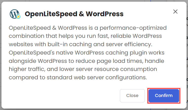 Self-Managed VPS - Application tab - Odoo pop-up
