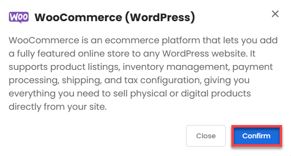 Confirm WooCommerce