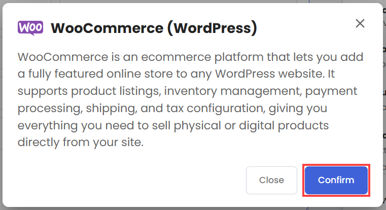 Confirm WooCommerce